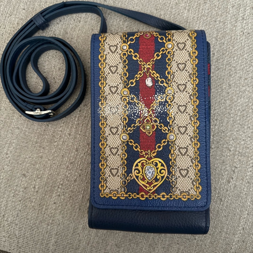 Brighton Navy and Gold Crossbody Bag